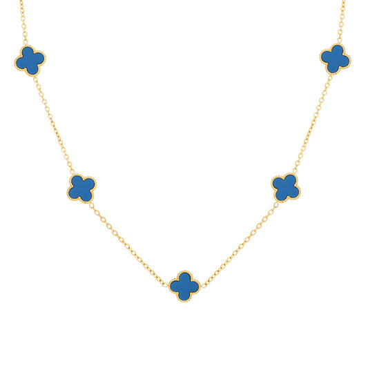 18K gold plated Stainless steel Clover Necklace