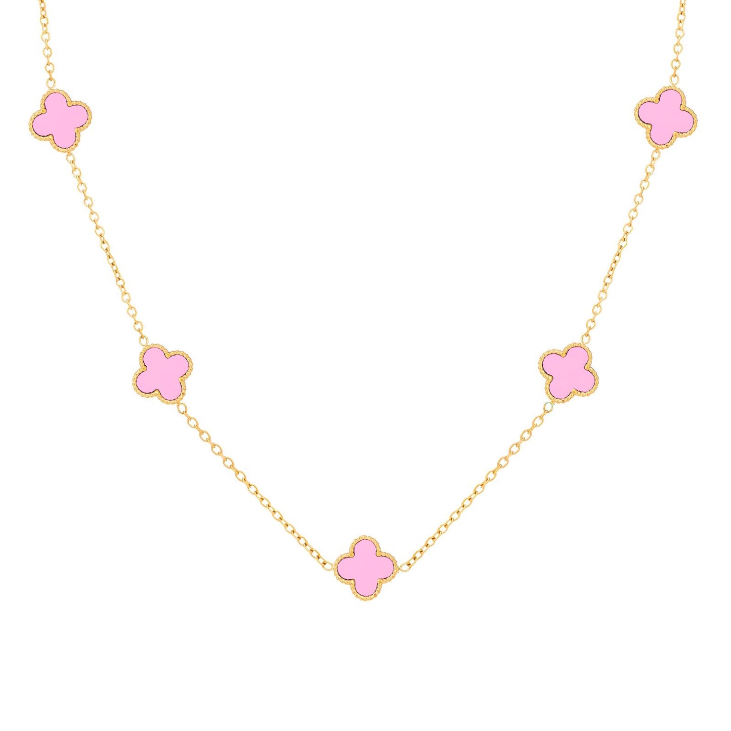 18K gold plated Stainless steel Clover Necklace