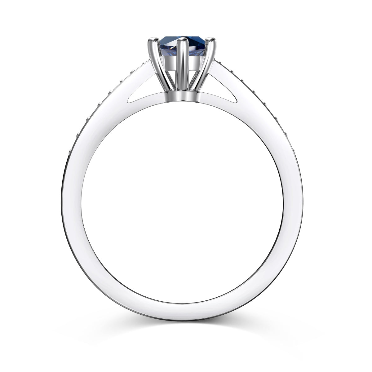 Sapphire Silver Ring - September Birthstone