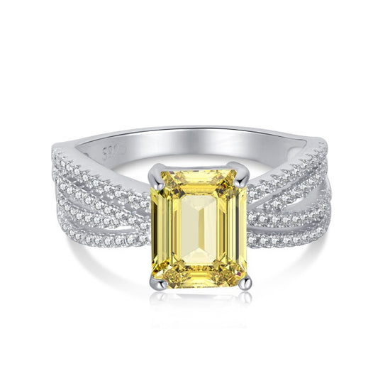 "Golden Glow: Citrine Solitaire Ring"