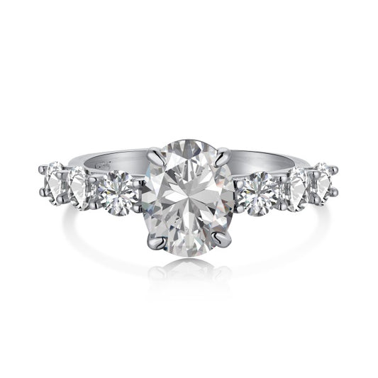 "Timeless Union: Silver Zirconia Wedding Ring" 